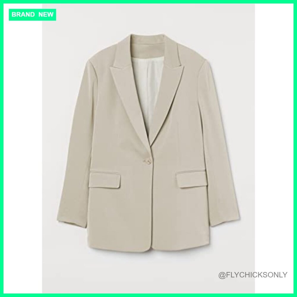 Polyester Notch Collar Blazer Jacket For Business… - image 6